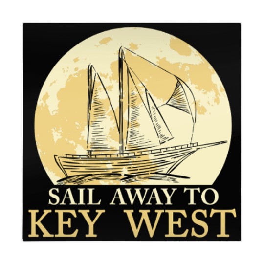 Florida Keys SAIL AWAY TO KEY-WEST Sailing Outfit Mahjong Mats