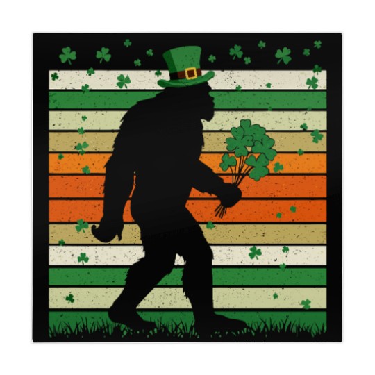 St Patricks Day Irish Sasquatch Shamrock Bigfoot Mahjong Mats