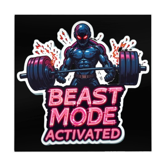 Beast-Mode Activated Cyberpunk Gym Mahjong Mats