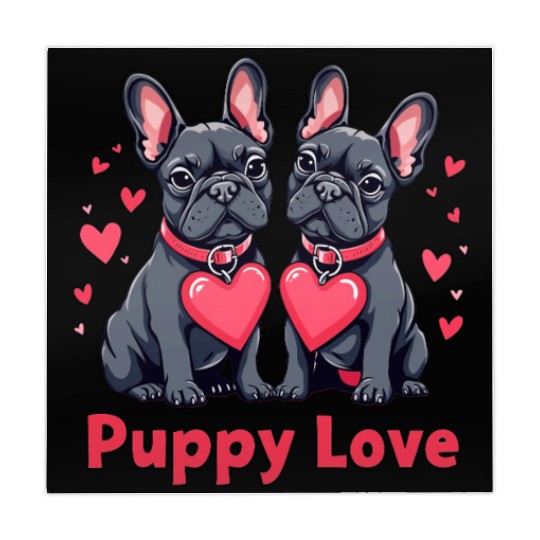 Valentines Day - Puppy Love French Bulldog Mahjong Mats