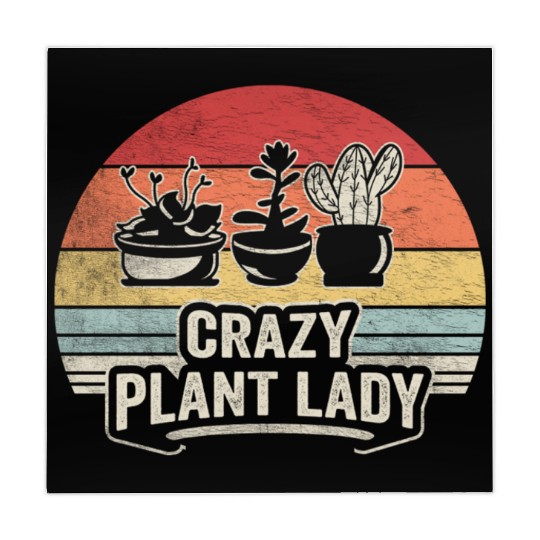 Crazy Plant Lady Gardening Farmer Garden Retro Mahjong Mats