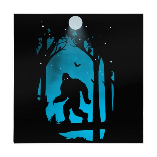 Funny Bigfoot Hiding in Forest Mahjong Mats