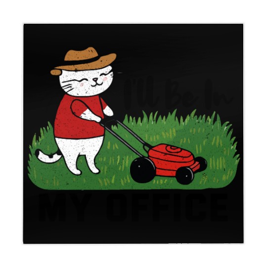 funny cat Lawn mowing Mahjong Mats