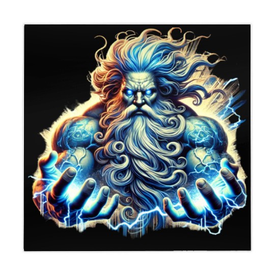 The Greek God Zeus with Lightning Mahjong Mats