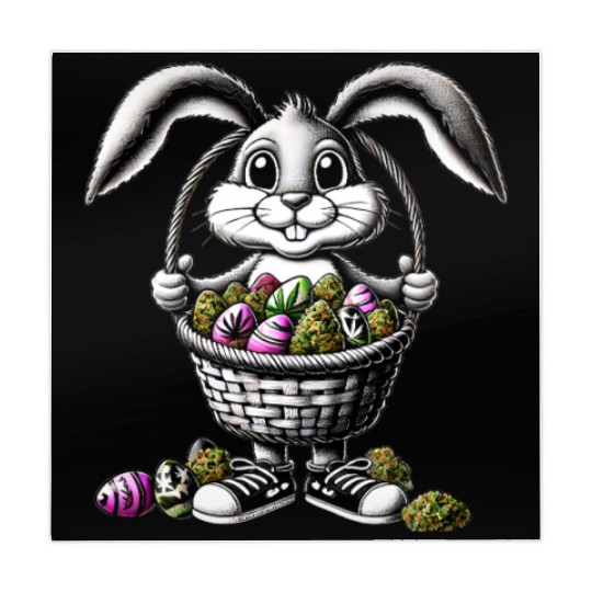 Easter Bunny's Green Surprise - Cannabis and Egg Mahjong Mats