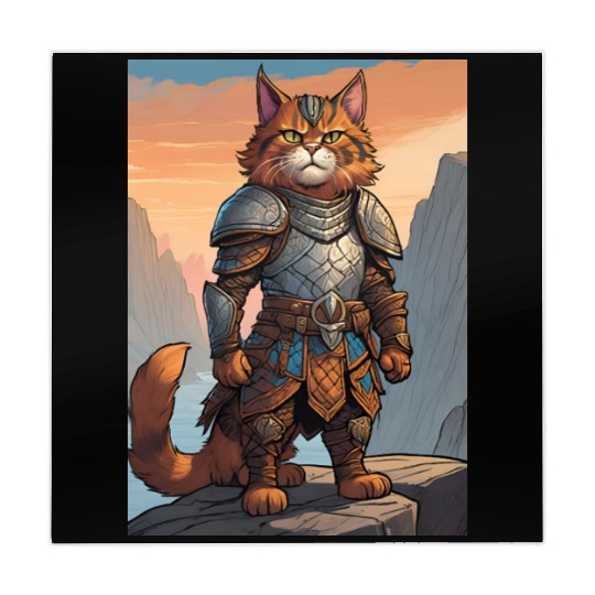 Cat painting red black cat Mahjong Mats