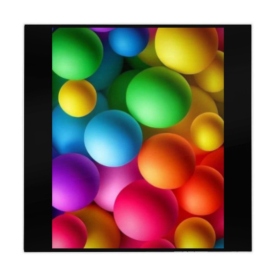 Vibrant Multi Colored Spheres Mahjong Mats