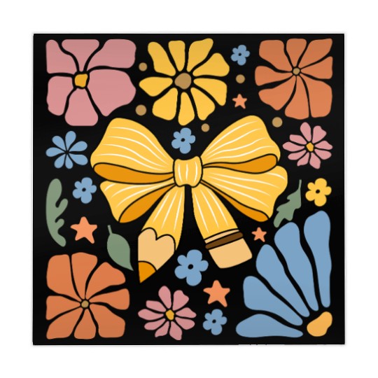 100 Days Of School Coquette Bow Flower For Girls Mahjong Mats