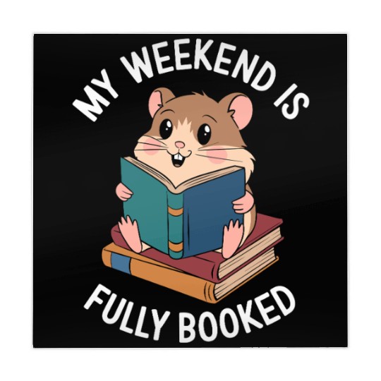 My Weekend Is Fully Booked Hamster Reading Fun Mahjong Mats