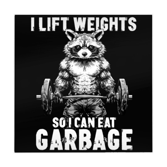 Raccoon Workout Weightlifting Gym Gift Mahjong Mats