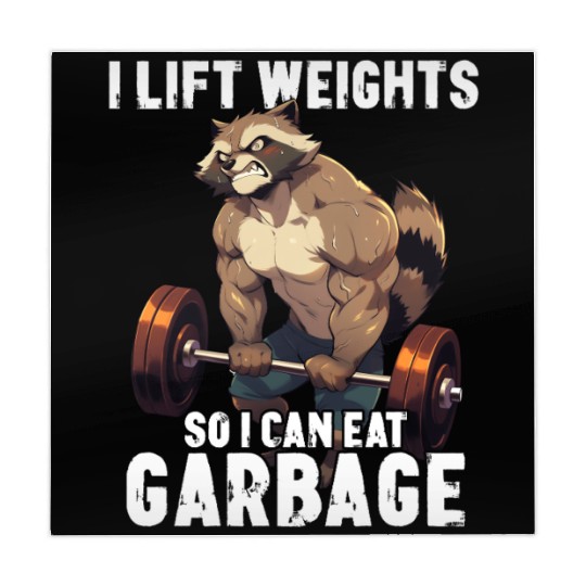 Raccoon Weightlifting Gym Workout Gift Mahjong Mats