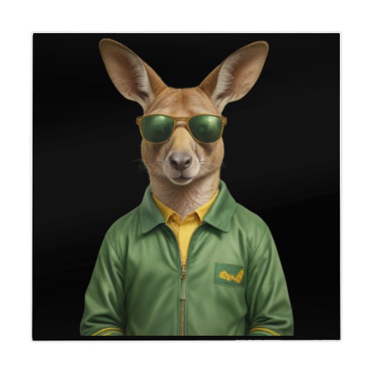 Green and Gold Kangaroo 3 Mahjong Mats