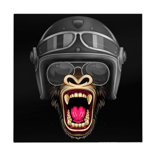 Biker Gorilla Motorcycle Silver Back Monkey Mahjong Mats