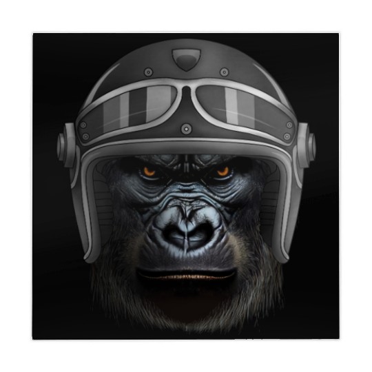 Biker Gorilla Motorcycle Silver Back Monkey Mahjong Mats