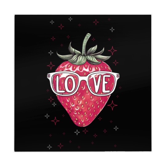 Cool Strawberry Love Print | Valentine Hipster Des Mahjong Mats