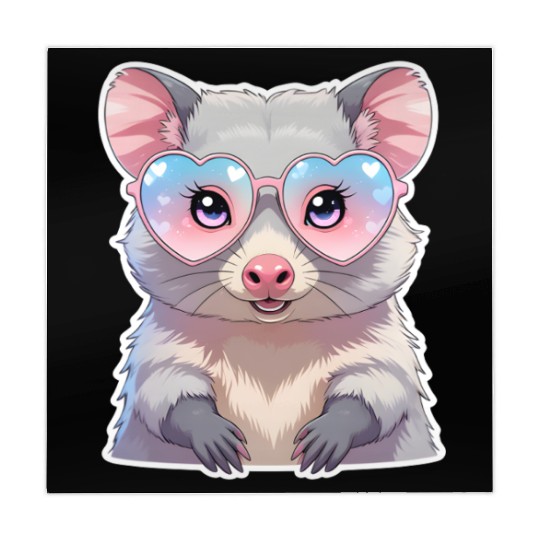 Opossum with glasses Mahjong Mats