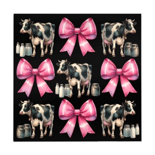 Coquette Bow Cow Farmer Milk Dairy Farmer Farming Mahjong Mats