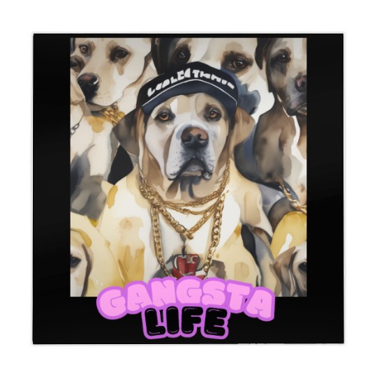 Gangsta Life Labrador 4 Mahjong Mats