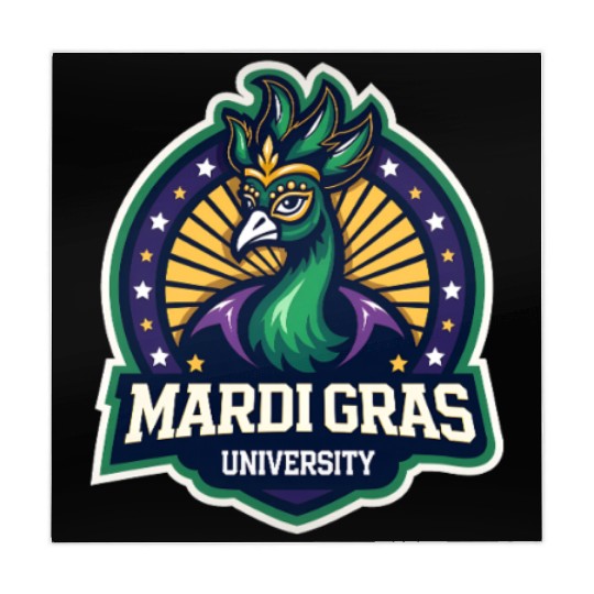 Mardi Gras University Peacock Women's Mardi Gras Mahjong Mats
