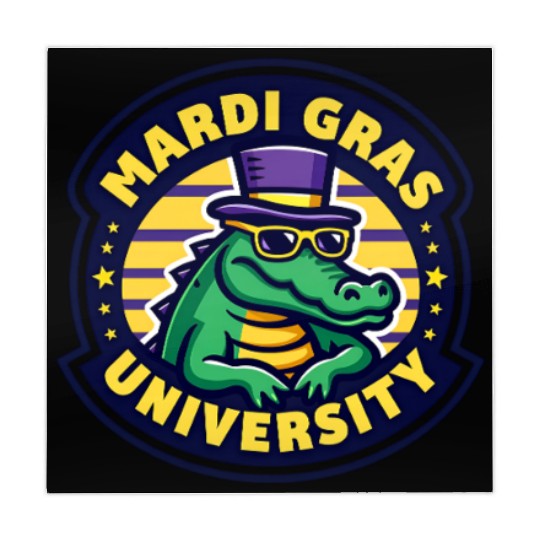 Mardi Gras University Alligator Men's Mardi Gras Mahjong Mats