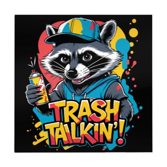 Trash Talkin' Raccoon Street Art Mahjong Mats