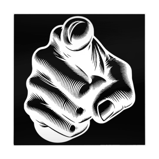 Classic Iconic Finger Pointing Hand Gesture Mahjong Mats