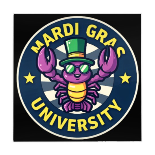 Mardi Gras University Crawfish Men's Mardi Gras Mahjong Mats