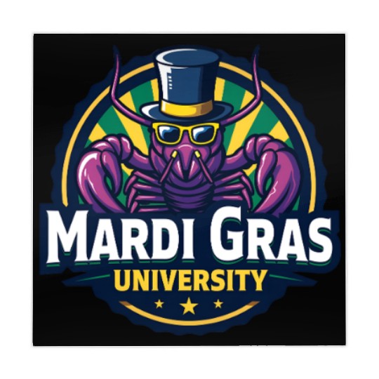 Mardi Gras University Crawfish Men's Mardi Gras Mahjong Mats