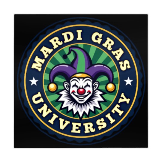Mardi Gras University Clown Men's Mardi Gras Mahjong Mats