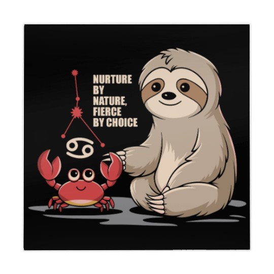 Cancer Zodiac Sloth: Nurture by Nature, Fierce by Mahjong Mats