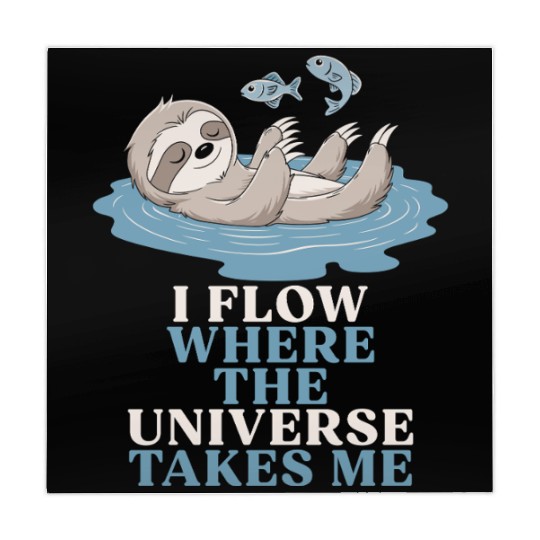 Pisces Zodiac Sloth I Flow Where The Universe Mahjong Mats