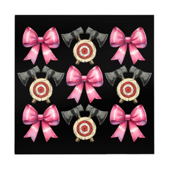 Coquette Bow Axe Throwing Axe Thrower Mothers Day Mahjong Mats