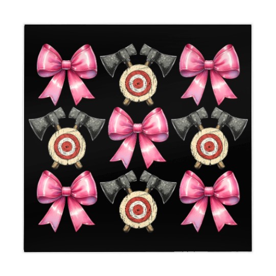 Coquette Bow Axe Throwing Axe Thrower Mothers Day Mahjong Mats