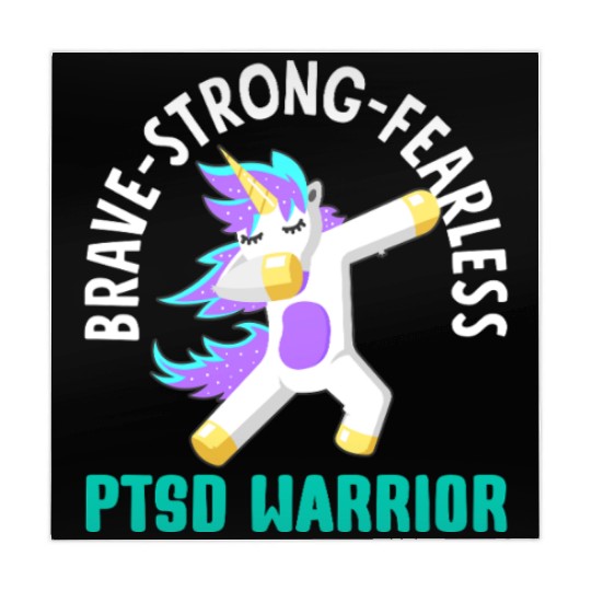 Brave Strong Fearless PTSD Awareness Mahjong Mats
