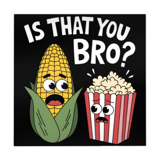 Funny Corn and Popcorn Cartoon Meme Design Mahjong Mats