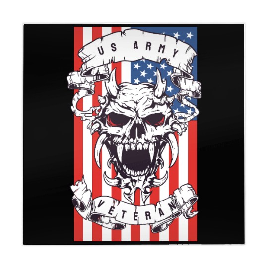 US Army Veteran Skull Mahjong Mats