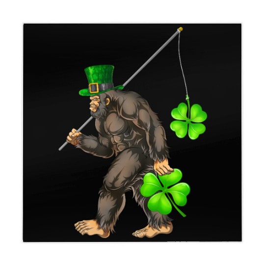 St Patricks Day Bigfoot Sasquatch Irish Mahjong Mats