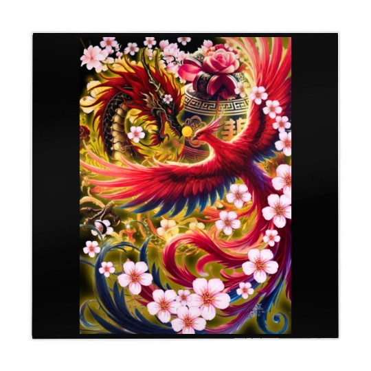 Chinese Dragon and Phoenix Mahjong Mats