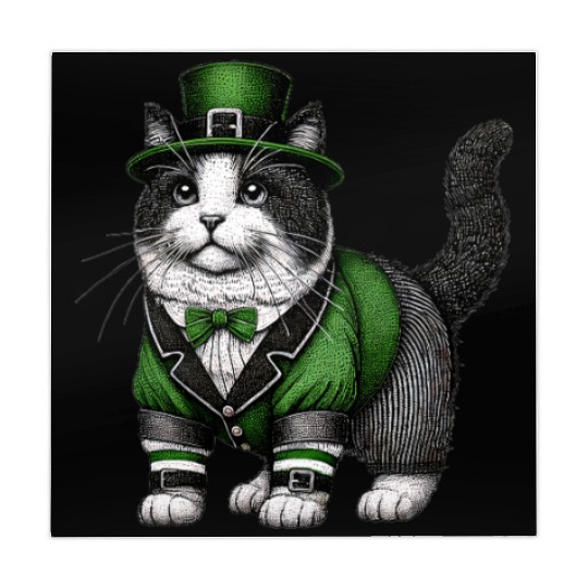 Lucky Cat in Green - St. Patrick’s Day Mahjong Mats