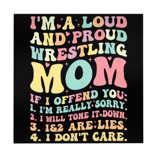 Loud and Proud Wrestling Mom Mahjong Mats