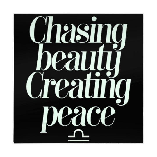 Chasing Beauty Creating Peace Libra Zodiac Mahjong Mats