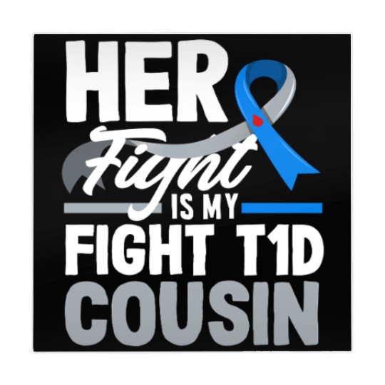 Her Fight Is My Fight T1D Cousin Diabetes Type 1 Mahjong Mats
