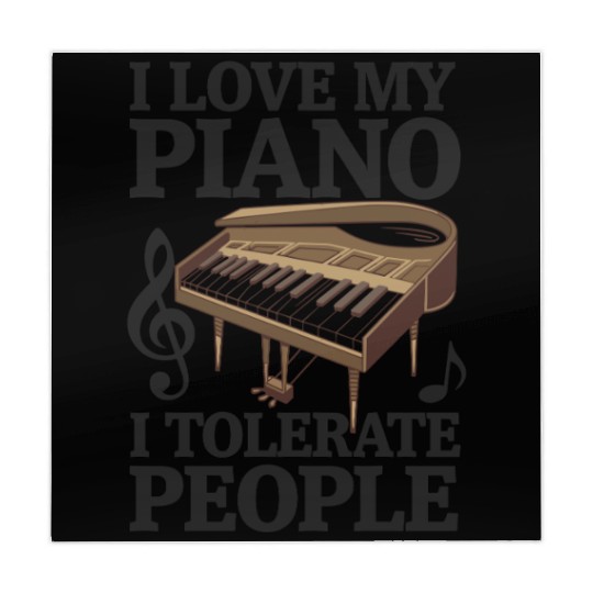 I Love My Piano I Tolerate People Pianist Mahjong Mats