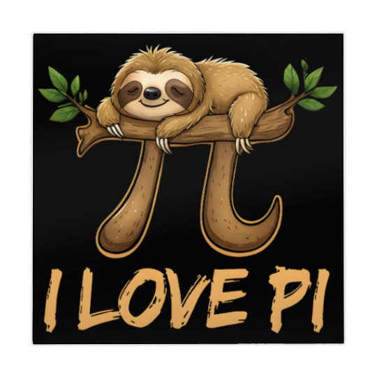 I Love Pi Cute Sloth Math Lover Pi Day Mahjong Mats