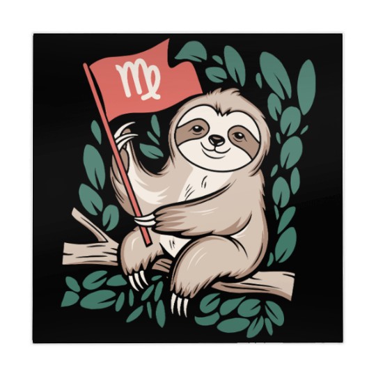 Charming Virgo Zodiac Sloth Embracing the Stars Mahjong Mats