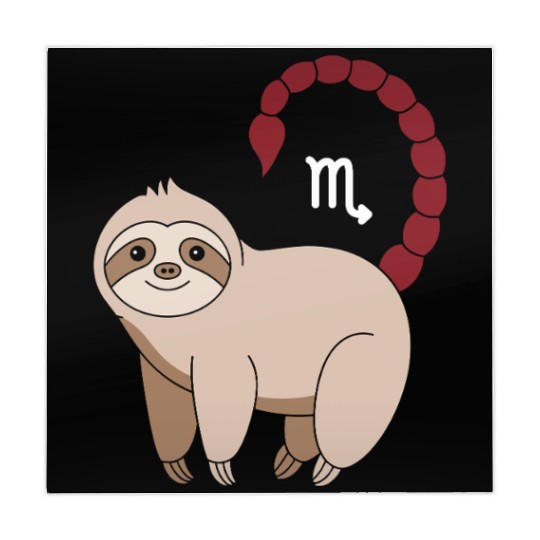 Scorpio Zodiac Sloth with Scorpio Sign Tail Mahjong Mats