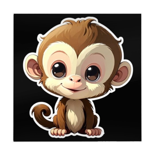 Monkey Chibi-Style Sticker Mahjong Mats