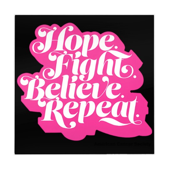 Hope Fight Believe Repeat American Cancer Society Mahjong Mats