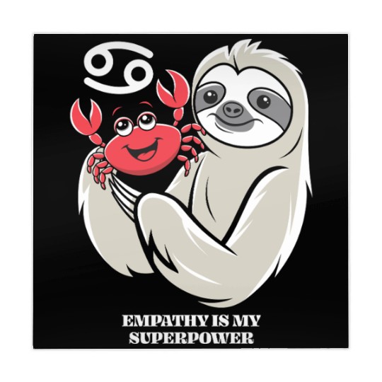 Empathy Is My Superpower: Cancer Zodiac Sloth Mahjong Mats