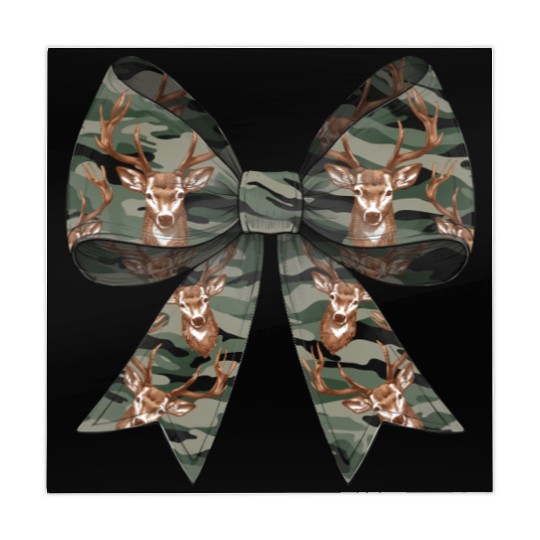 Coquette Bow Deer Hunting Hunter Camouflage Ribbon Mahjong Mats